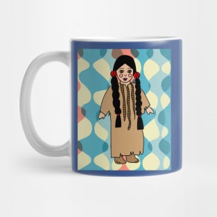 Colorful Retro Doll Mug